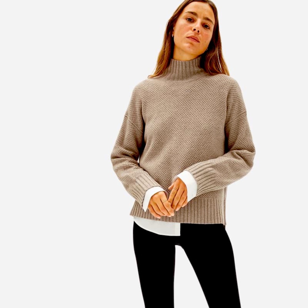 Everlane Cashmere Stroopwaffle Turtleneck